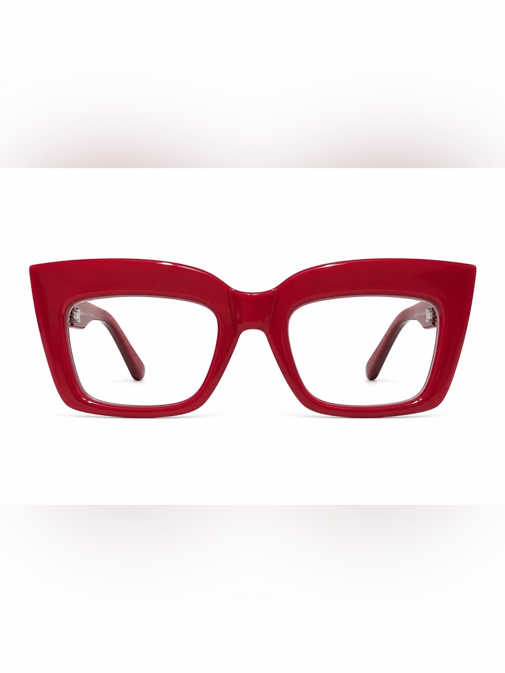 ZEELOOL Alberta Red Oversized Cat Eye Glasses FP0668-09 Wide